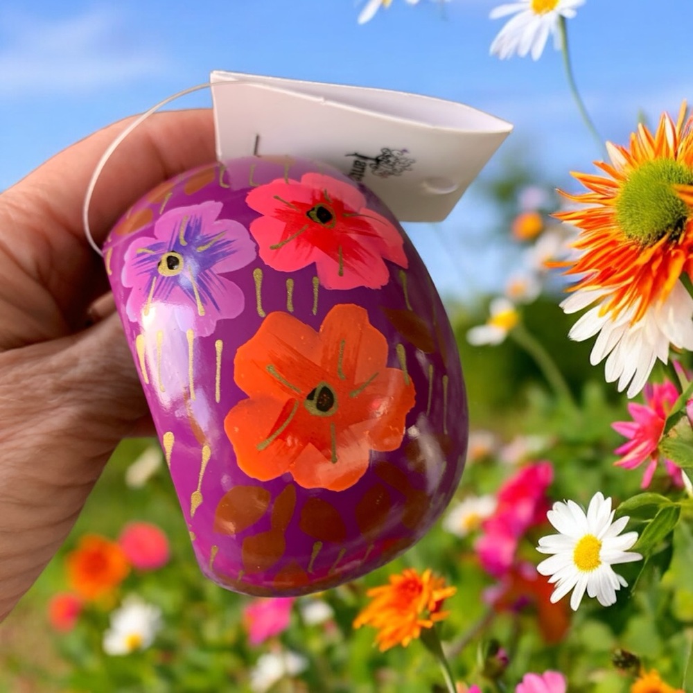 Colorful Floral Hand Painted Bangle Bracelet